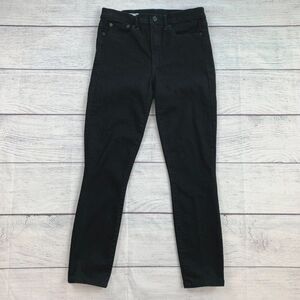Gap 1969 Jeans sz 28 Stretch Skinny High Rise Black Inseam 26.5"